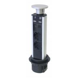 Axessline PopUp Arbetsbord - 2 EL + 2 Data + 2 USB Axessline PopUp Arbetsbord - 2 EL + 2 Data + 2 USB