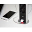 Axessline PopUp - 3 EL + 2 USB + 2 Laddning. Silver