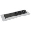 Axessline QuickBox - 3 El 2, 2 USB Laddare. Stål